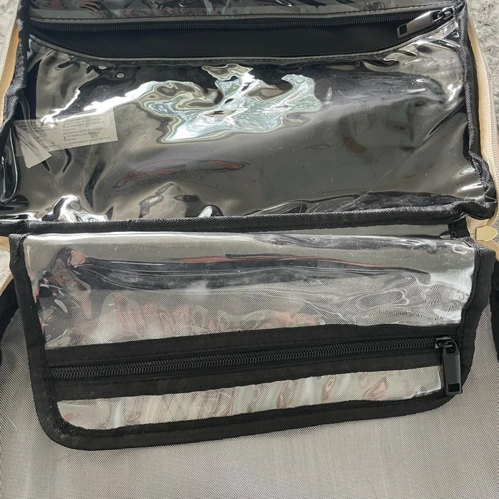Jones New York Metallic Silver & gold travel cosmetic bag NWT